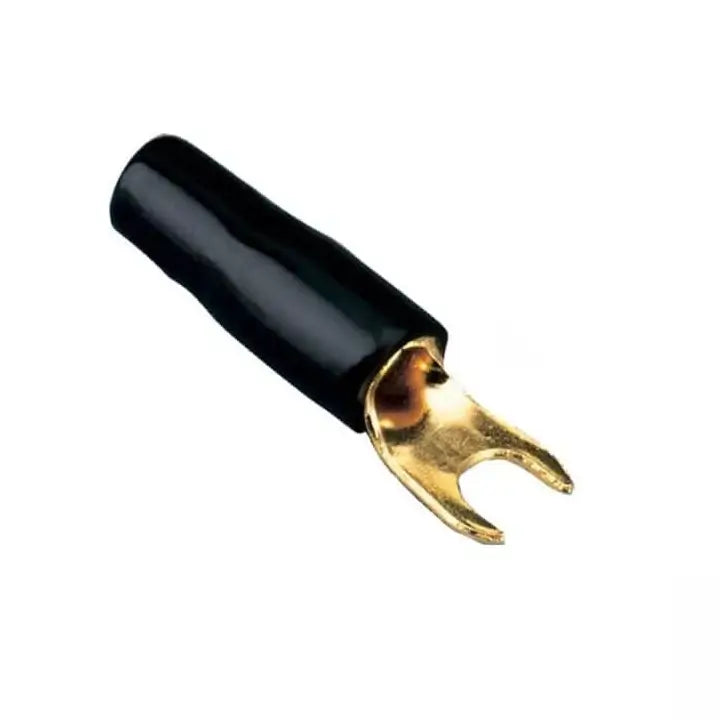 Papuc Terminal tip furca 20mm2 M4 aurit izolat negru ACV 30.4420-03