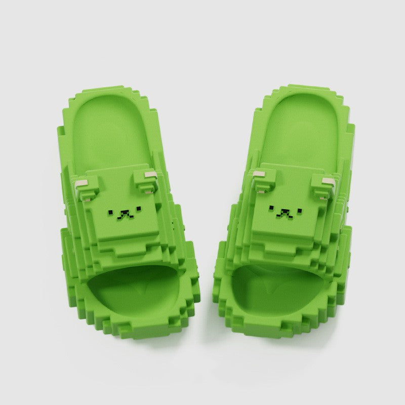 Papuci Casual pentru Adolescenti, Flippy, Model Unisex de Forma Pixel, Rezistenti Usori si Moi din Spuma EVA