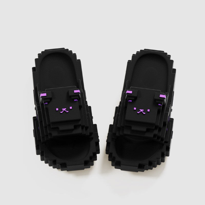 Papuci Casual pentru Adolescenti, Flippy, Model Unisex de Forma Pixel, Rezistenti Usori si Moi din Spuma EVA