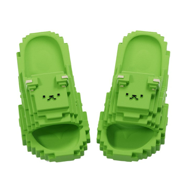 Papuci Casual pentru Adolescenti, Flippy, Model Unisex de Forma Pixel, Rezistenti Usori si Moi din Spuma EVA