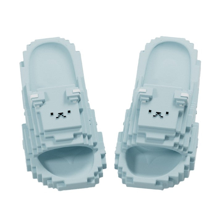 Papuci Casual pentru Adolescenti, Flippy, Model Unisex de Forma Pixel, Rezistenti Usori si Moi din Spuma EVA