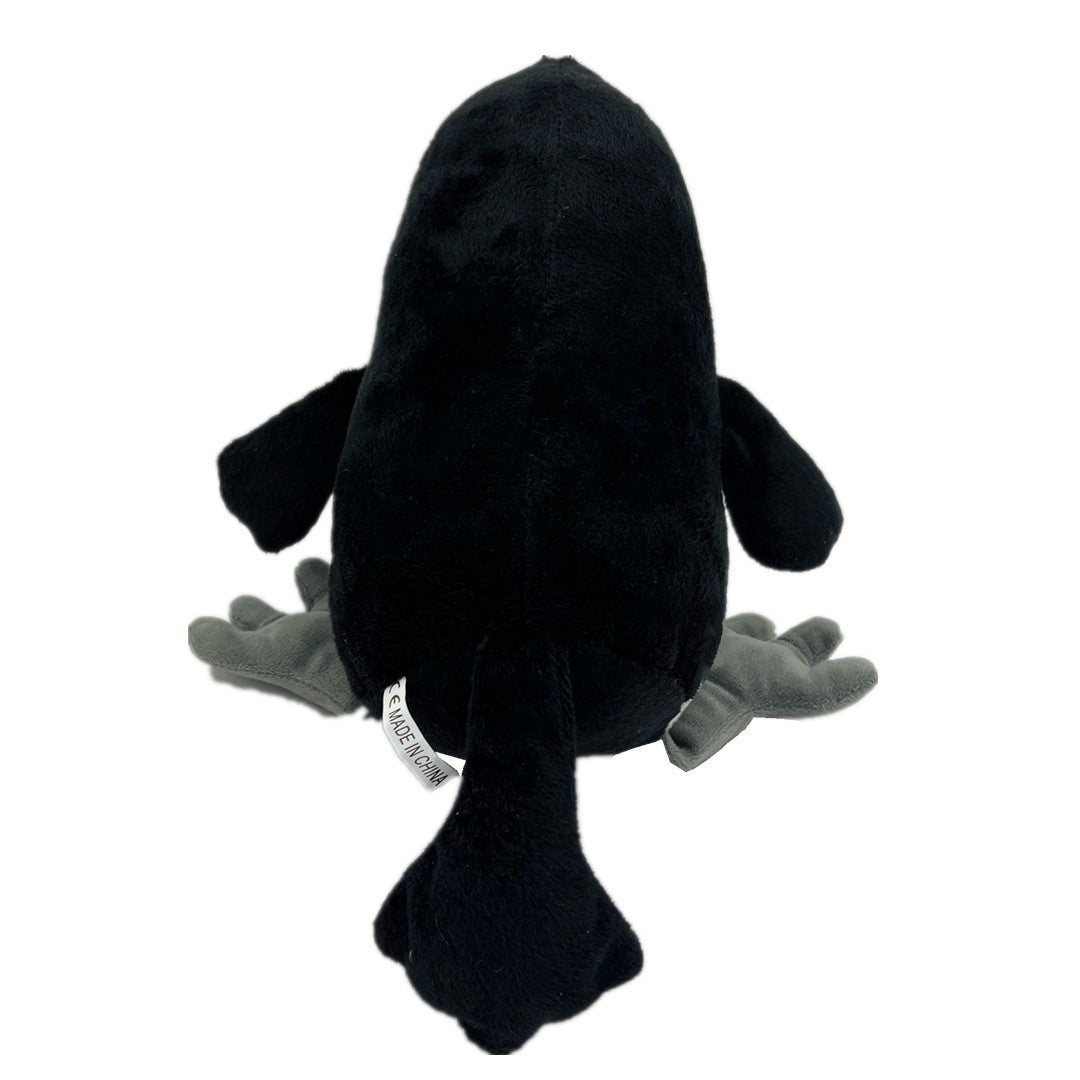 Papusa de Mana pentru Teatru de Papusi, Flippy, din Plus, 30 cm, Model Pasare, Alb/Negru