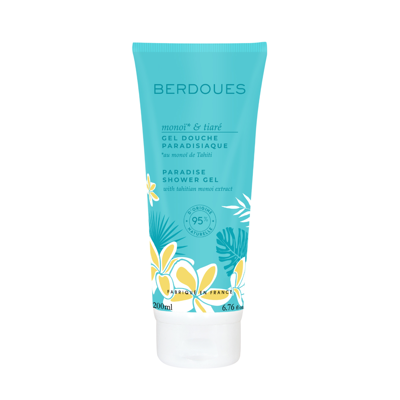 Parfums Berdoues, Monoi & Tiare, Hidratant, Gel de duș, Pentru toate tipurile de piele, 200 ml