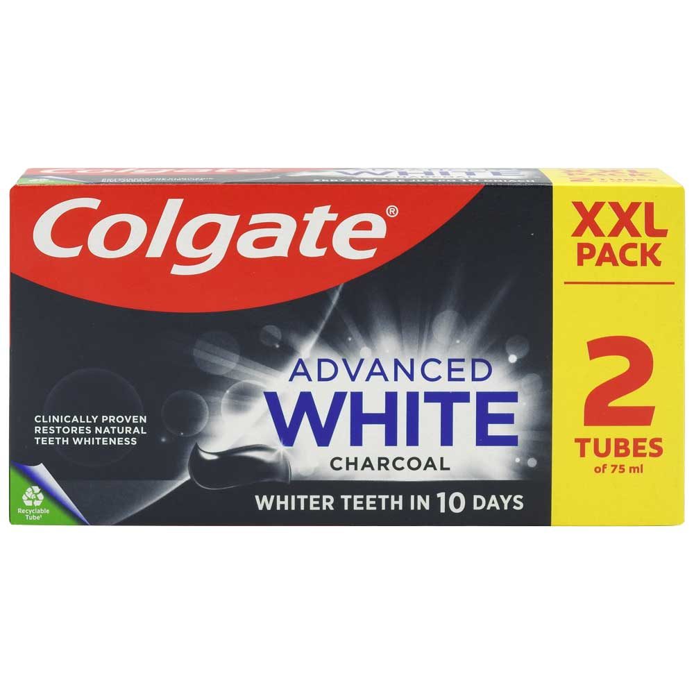 Pasta de Dinti, Colgate, 2 X 75 ml Advanced White Charcoal