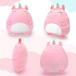 Patura 2in1 pentru Pat sau Canapea, Flippy, Model Jucarie Unicorn cu Spatiu de Depozitare Patura, Microfibra, 1x1.7 m,