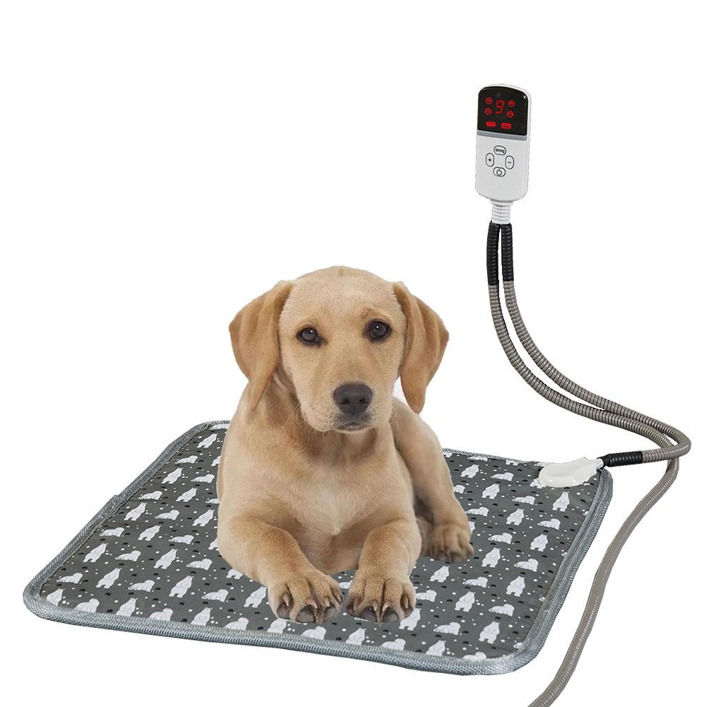 Patura electrica pentru animale de companie cu tub anti-muscatura, perna pentru caini, 45 x 45 cm, 28 W, 9 trepte de