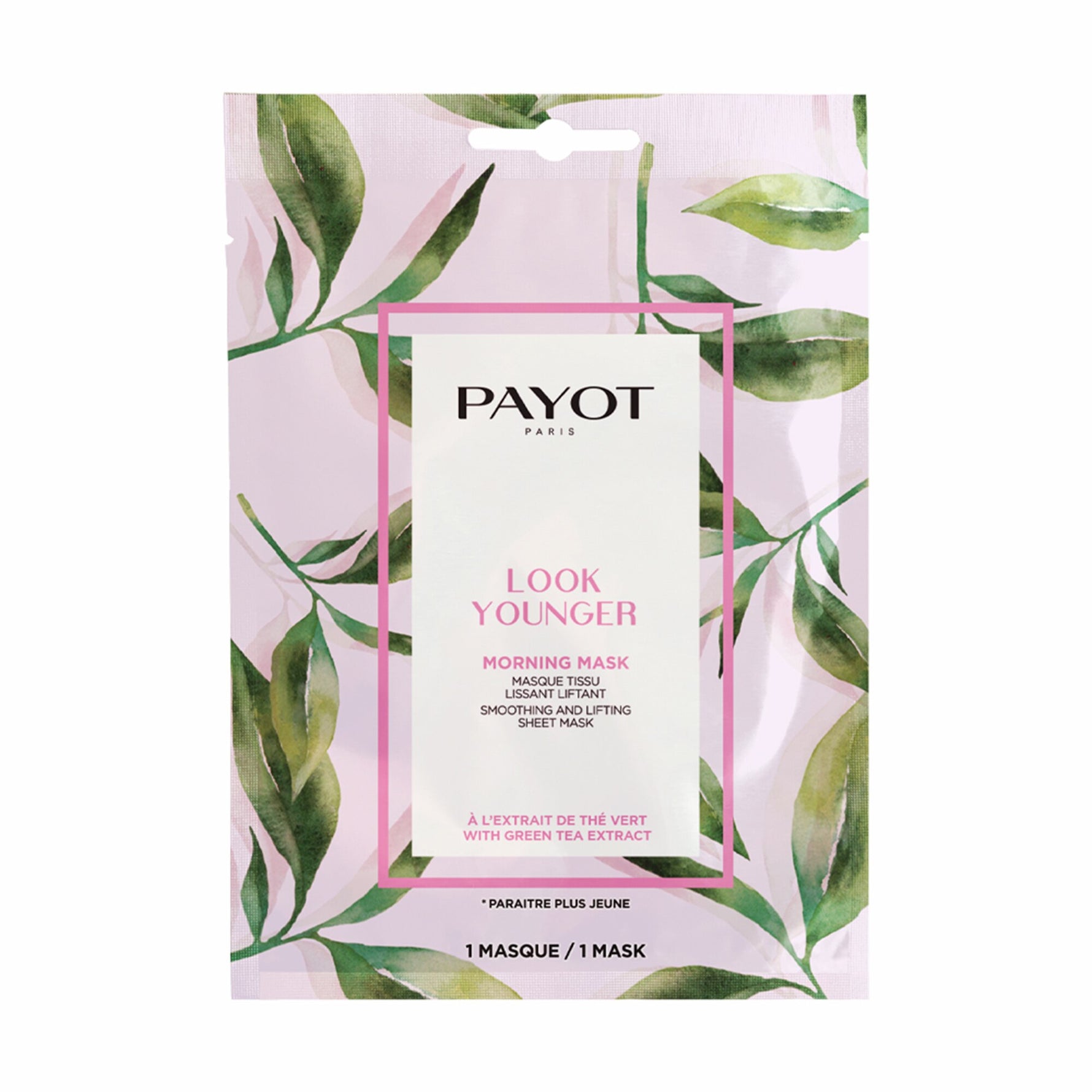Payot, Look Younger, Ceai verde, Netezire și lifting, Mască facială, Pentru față, Dimineață, 19 ml