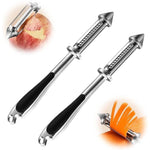 Peeler 2in1 pentru Legume si Fructe, Flippy, Multifunctional, cu 2 Lame de Curatati si Feliat, Varf Ascutit pentru