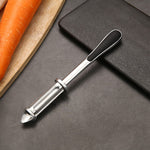 Peeler 2in1 pentru Legume si Fructe, Flippy, Multifunctional, cu 2 Lame de Curatati si Feliat, Varf Ascutit pentru