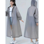 Pelerina de Ploaie, Flippy, pentru Adulti 150-180 cm, din EVA, Impermeabila, Rezistenta la Vant, Inchidere cu Capse,