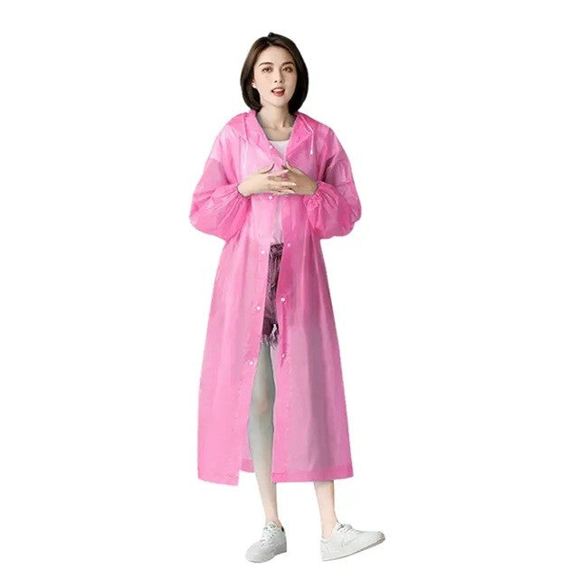 Pelerina de Ploaie, Flippy, pentru Adulti 150-180 cm, din EVA, Impermeabila, Rezistenta la Vant, Inchidere cu Capse,