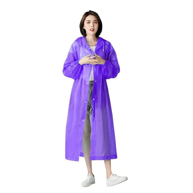Pelerina de Ploaie, Flippy, pentru Adulti 150-180 cm, din EVA, Impermeabila, Rezistenta la Vant, Inchidere cu Capse,