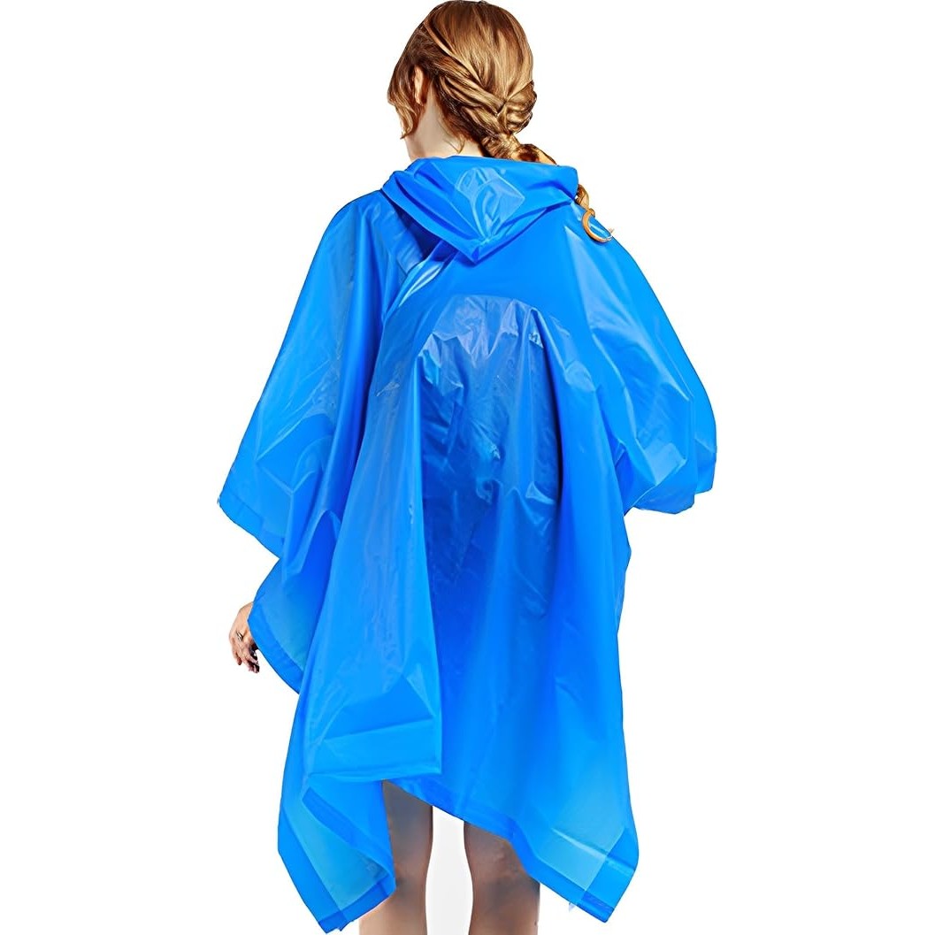 Pelerina de Ploaie, Flippy, pentru Adulti, EVA, Tip Poncho, Impermeabila, Rezistenta la Vant, Capse Laterale, 160 g,