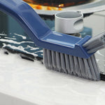 Perie 3in1 de Curatat Podele si Rosturi, Flippy, Lungime Maner 28 cm, Peri din PP, Otel si Plastic, Cleste pentru Scame