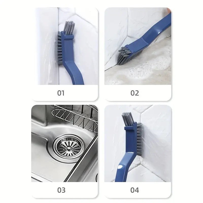 Perie 3in1 de Curatat Podele si Rosturi, Flippy, Lungime Maner 28 cm, Peri din PP, Otel si Plastic, Cleste pentru Scame