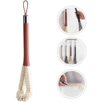 Perie de Curatat Pahare, Sticle, Biberoane, Flippy, cu Maner Lung, Uz Casnic, Silicon, Ergonomic, 3.9x5.4x38.5cm, Rosu