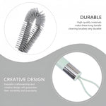 Perie de Curatat Pahare, Sticle, Biberoane, Flippy, cu Maner Lung, Uz Casnic, Silicon, Ergonomic, 3.9x5.4x38.5cm, Verde
