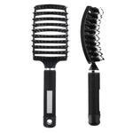 Perie de Par Curbata Ventilata, Flippy, Peri de Mistret + Nylon, Maner Antiderapant, Efect Masaj, Wet & Dry, 24.5 x 6.5