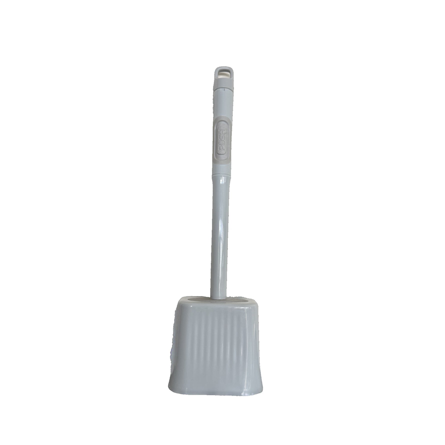 Perie de Toaleta, Flippy, cu Recipient pentru Lichid, perie din TPR, Montare fara Perfoare, 12 x 6.5 x 40 cm, Gri