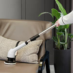Perie Electrica de Curatare, Flippy, pentru Gresie, Baie, Bucatarie, 25x20x9.5 cm, cu 6 Capete, Maner Extensibil