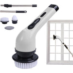 Perie Electrica de Curatare, Flippy, pentru Gresie, Baie, Bucatarie, 25x20x9.5 cm, cu 6 Capete, Maner Extensibil
