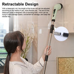 Perie Electrica de Curatare, Flippy, pentru Gresie, Baie, Bucatarie, 25x20x9.5 cm, cu 9 Capete, Maner Extensibil