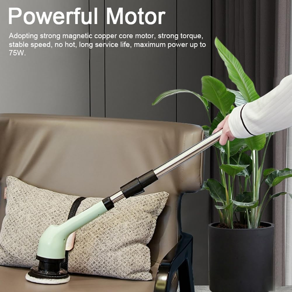 Perie Electrica de Curatare, Flippy, pentru Gresie, Baie, Bucatarie, 25x20x9.5 cm, cu 9 Capete, Maner Extensibil