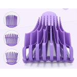 Perie Flexibila, Flippy, pentru Descurcat Par Cret/Umed si Uscat, 8 Brate Mobile, din TPE, 24.5 x 4.5 x 2 cm, Mov