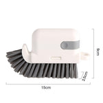Perie Multifunctionala 3 in 1 de Curatare, Flippy, pentru Bucatarie, Vesela, Geamuri, Cap Detasabil, 9x15x2.5 cm, Gri