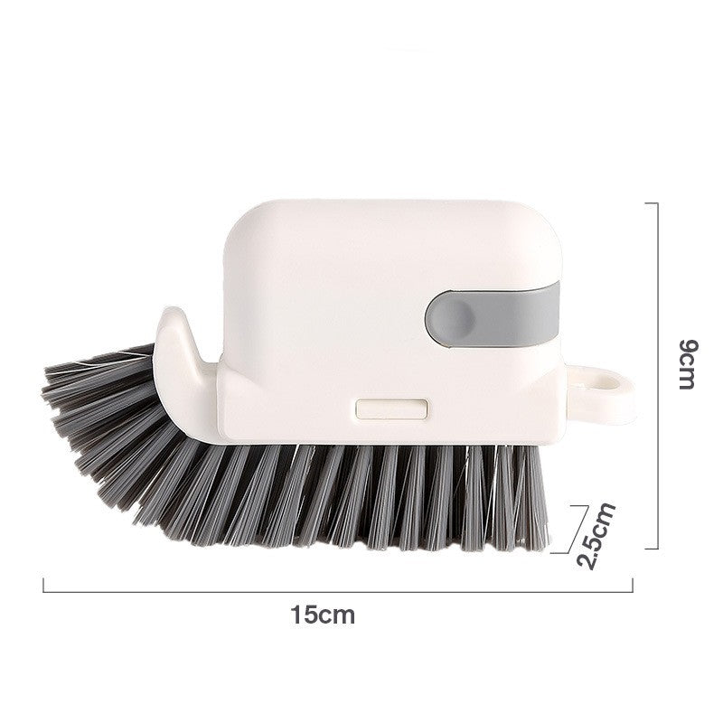 Perie Multifunctionala 3 in 1 de Curatare, Flippy, pentru Bucatarie, Vesela, Geamuri, Cap Detasabil, 9x15x2.5 cm, Gri