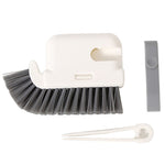 Perie Multifunctionala 3 in 1 de Curatare, Flippy, pentru Bucatarie, Vesela, Geamuri, Cap Detasabil, 9x15x2.5 cm, Gri