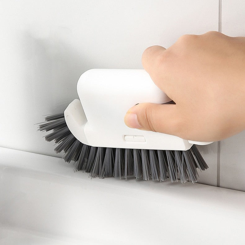 Perie Multifunctionala 3 in 1 de Curatare, Flippy, pentru Bucatarie, Vesela, Geamuri, Cap Detasabil, 9x15x2.5 cm, Gri