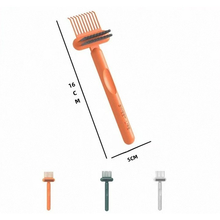 Perie pentru Curatarea Parului, Flippy, din Plastic, 16 x 5 cm, Portocaliu