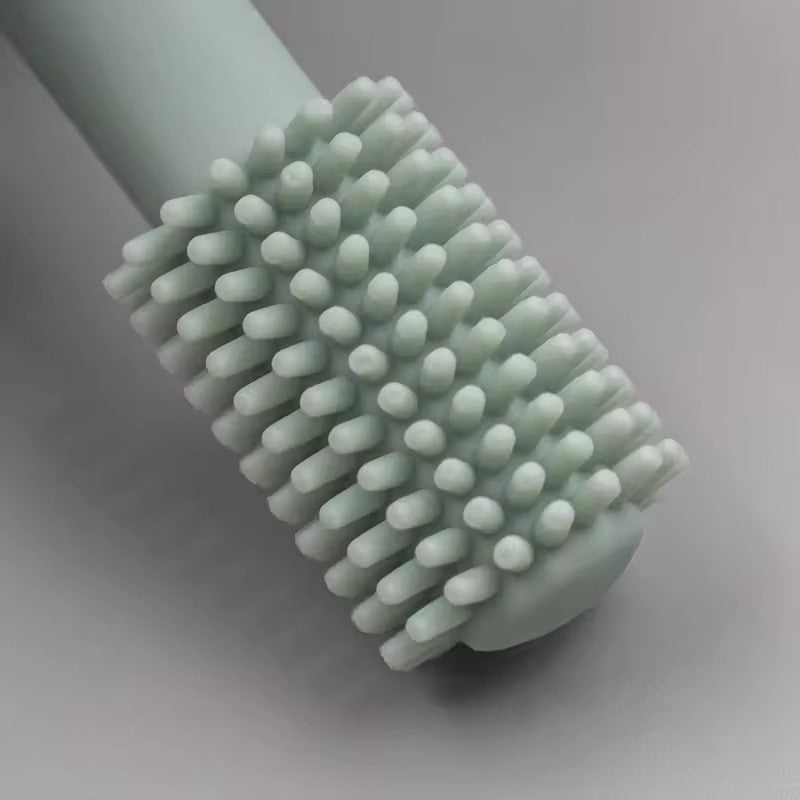 Periuta de Dinti din Silicon pentru Bebelusi, Flippy, fara BPA, 360 Grade, Bariera Anti-Inghitire, Maner Ergonomic,