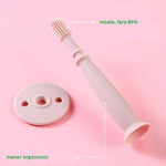Periuta de Dinti din Silicon pentru Bebelusi, Flippy, fara BPA, 360 Grade, Bariera Anti-Inghitire, Maner Ergonomic,