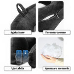 Perna de Calatorie, Flippy, Pentru Gat, din Bumbac, cu 4 Cocoase, Ajustabila, Gri