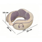 Perna de Calatorie, Flippy, Pentru Gat si Cap, Umplutura din Bumbac, 28x28x10 cm, cu Model Brodat Iepure, Lila