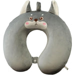 Perna de Calatorie in Forma de U, Flippy, Pentru Gat si Cap, Umplutura din Spuma cu Memorie, 30x30 cm, Model Husky,