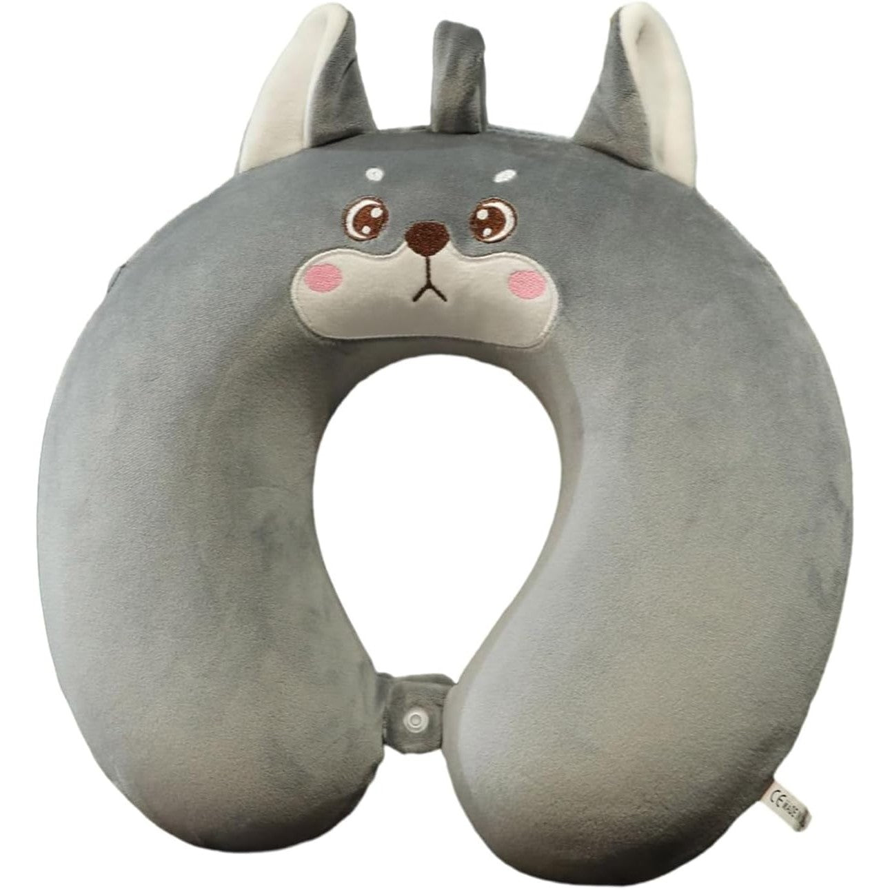 Perna de Calatorie in Forma de U, Flippy, Pentru Gat si Cap, Umplutura din Spuma cu Memorie, 30x30 cm, Model Husky,