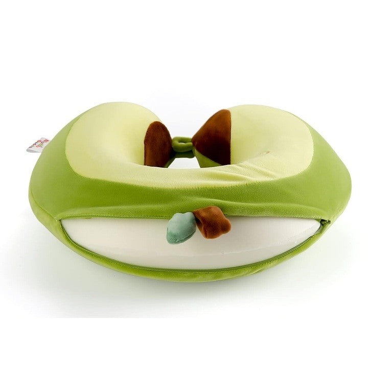 Perna de Calatorie in Forma de U, Flippy, Pentru Gat si Cap, Umplutura din Spuma cu Memorie, 30x30 cm, Model Avocado,