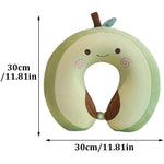 Perna de Calatorie in Forma de U, Flippy, Pentru Gat si Cap, Umplutura din Spuma cu Memorie, 30x30 cm, Model Avocado,