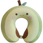 Perna de Calatorie in Forma de U, Flippy, Pentru Gat si Cap, Umplutura din Spuma cu Memorie, 30x30 cm, Model Avocado,