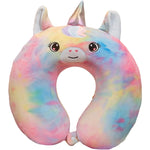 Perna de Calatorie in Forma de U, Flippy, Pentru Gat si Cap, Umplutura din Spuma cu Memorie, 30x30 cm, Model Unicorn,
