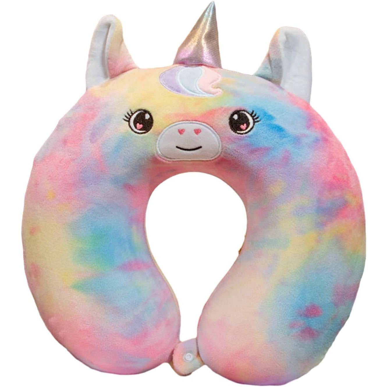 Perna de Calatorie in Forma de U, Flippy, Pentru Gat si Cap, Umplutura din Spuma cu Memorie, 30x30 cm, Model Unicorn,