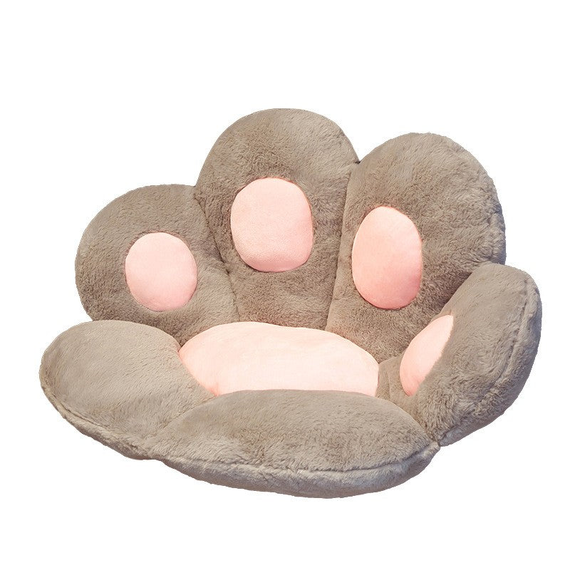 Perna Decorativa, Flippy, Model Laba de Pisica, din Plus, pentru Scaun/Canapea/Podea, 80 x 70 cm, Gri