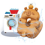 Perna din Spuma, Flippy, pentru Birou, Calatorii, Model Capybara, Lavabila, Umplutura de Bumbac, Spatiu Cap in Forma de