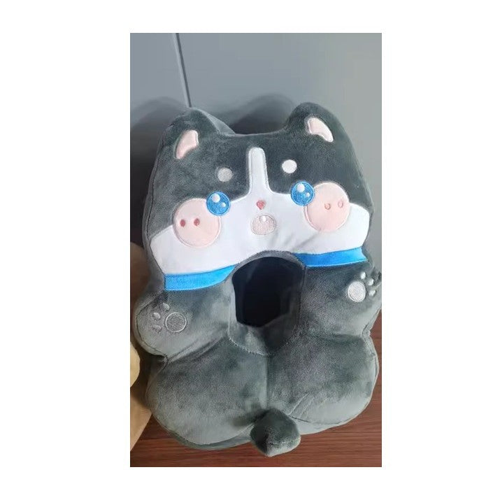 Perna din Spuma, Flippy, pentru Birou, Calatorii, Model Husky, Lavabila, Umplutura de Bumbac, Spatiu Cap in Forma de 8,