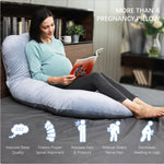 Perna pentru Gravide, Flippy, Perna de Sarcina, Detasabila si Lavabila, Ergonomica Tip J, Captuseala din Poliester, 155