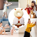 Perna tip Rucsac pentru Protectia Capului, Flippy, Tetiera tip Albina, pentru Bebelusi, Design tip Plasa, 33x6x19 cm,