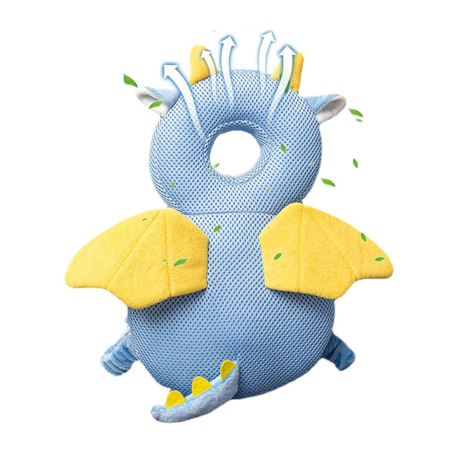 Perna tip Rucsac pentru Protectia Capului, Flippy, Tetiera tip Dragon, pentru Bebelusi, Design tip Plasa, 33x6x19 cm,